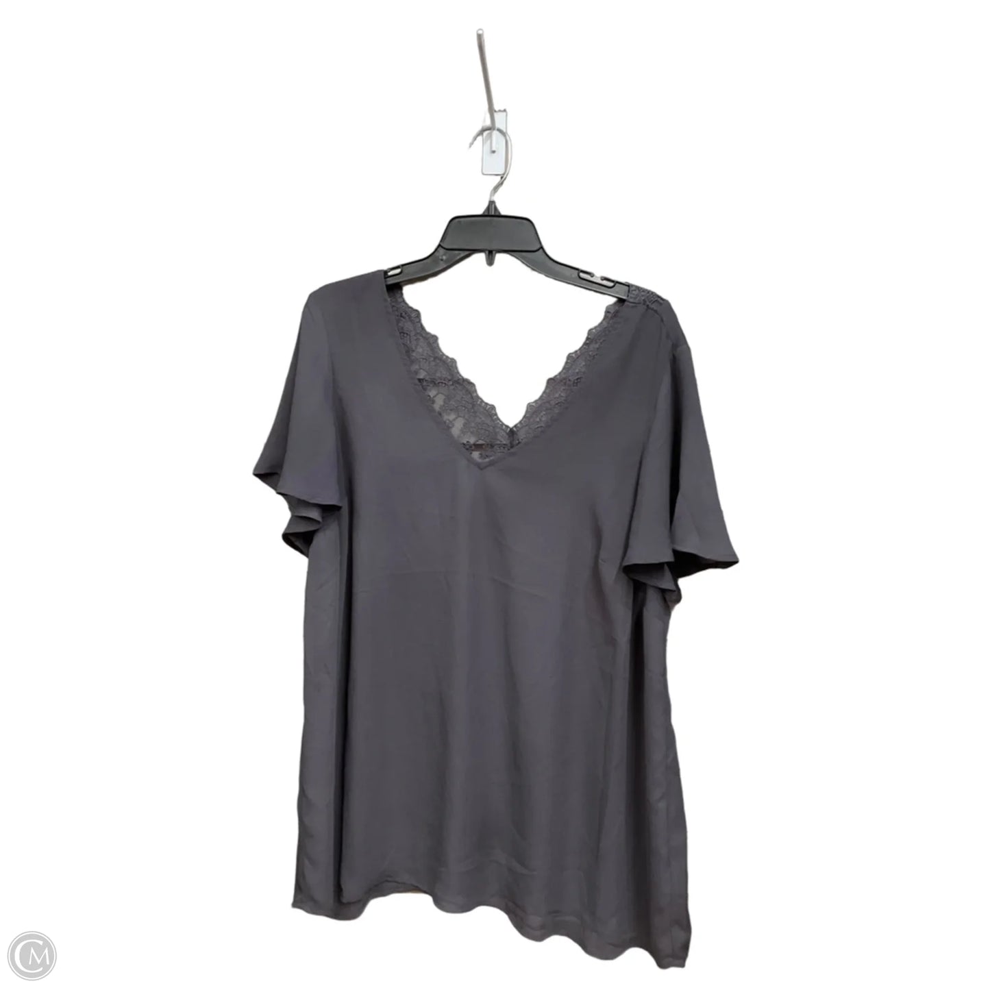 Top Short Sleeve By Torrid In Grey, Size: 1x