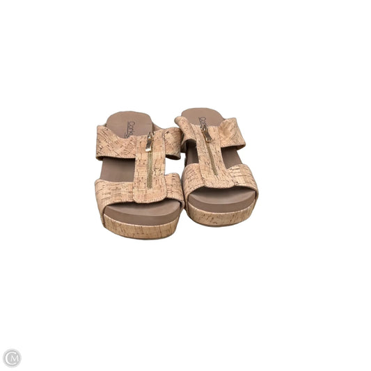 Sandals Heels Platform By Corkys In Tan, Size: 8