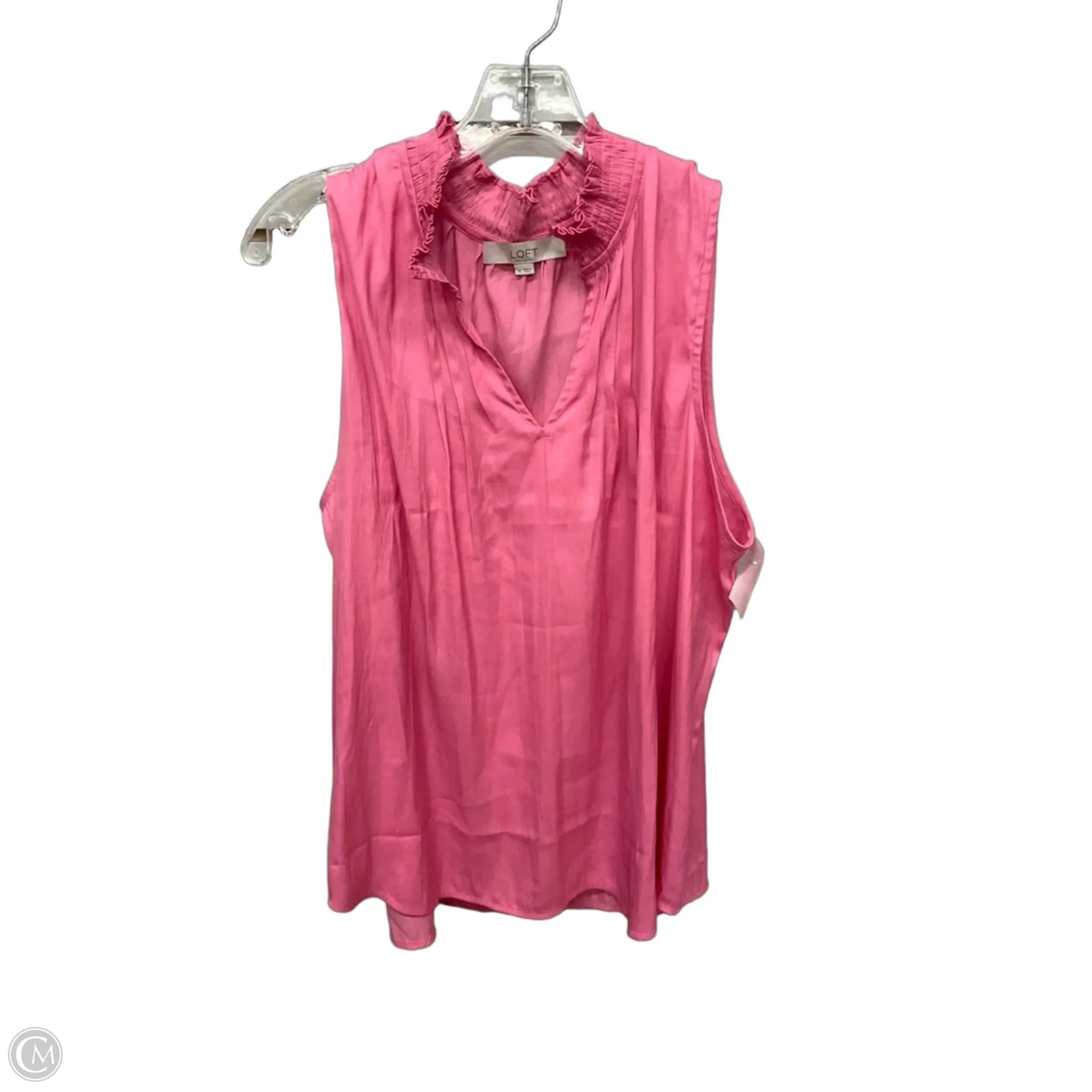 Blouse Sleeveless By Loft In Pink, Size: Xl