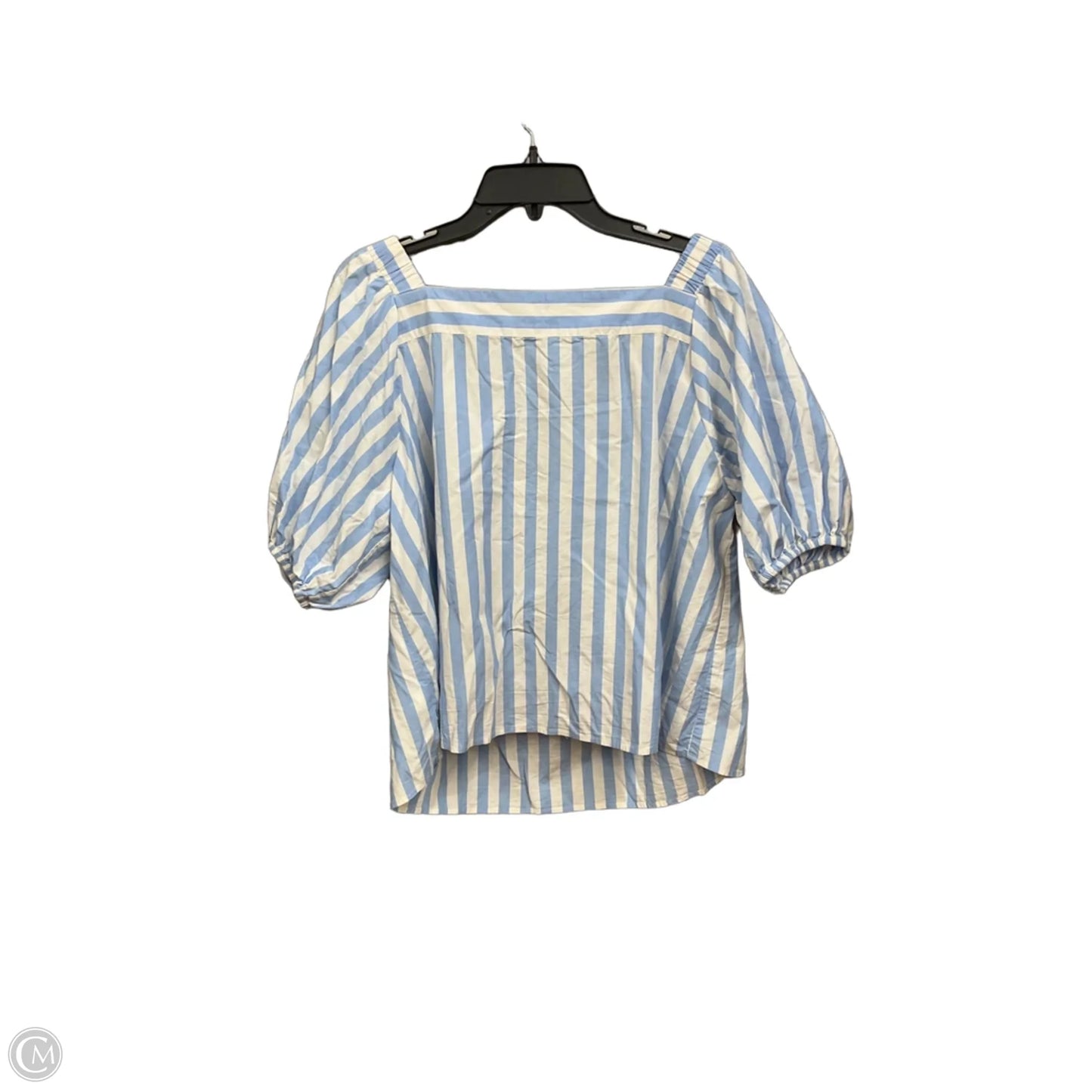 Top Short Sleeve By Ann Taylor In Striped Pattern, Size: Xl