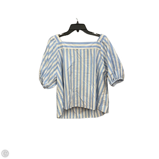 Top Short Sleeve By Ann Taylor In Striped Pattern, Size: Xl