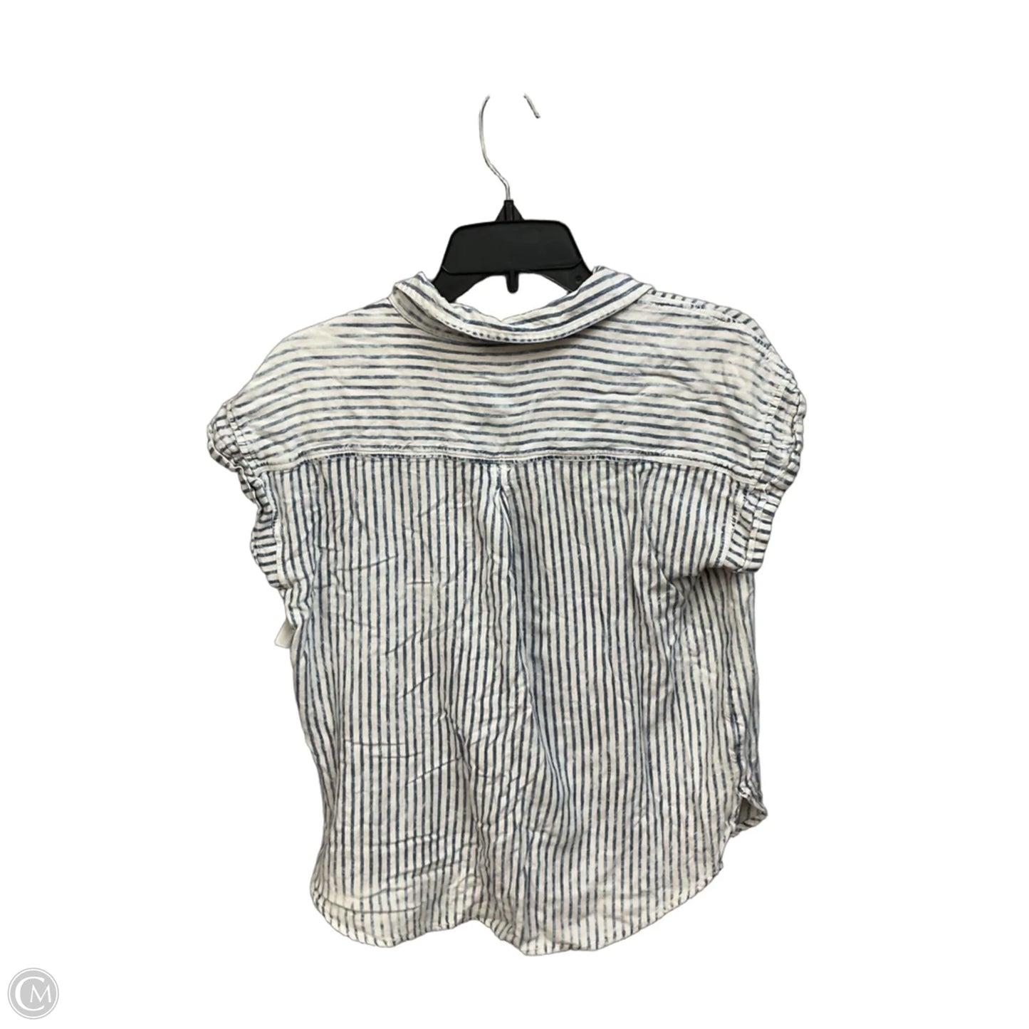 Top Short Sleeve By American Eagle In Striped Pattern, Size: M