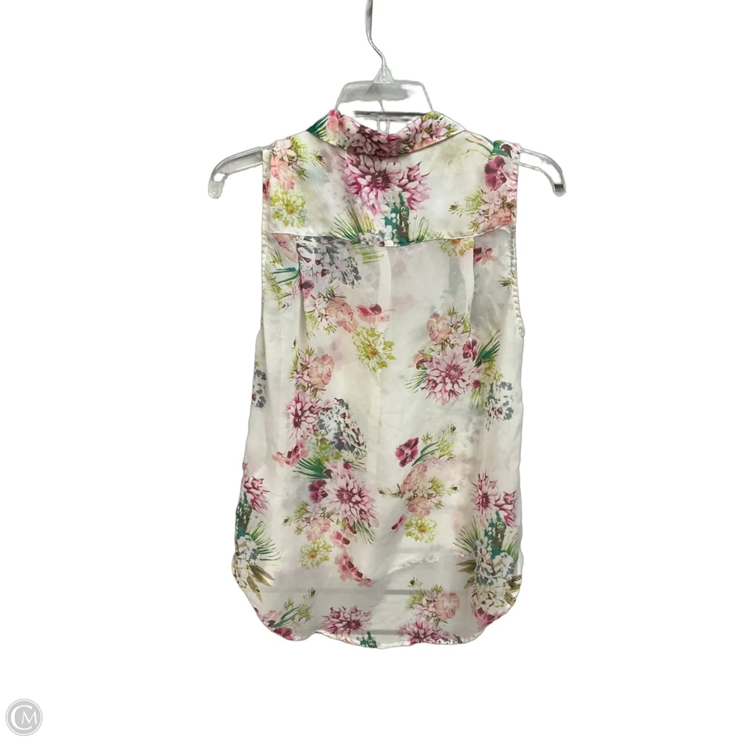 Top Sleeveless By H&m In Floral Print, Size: M
