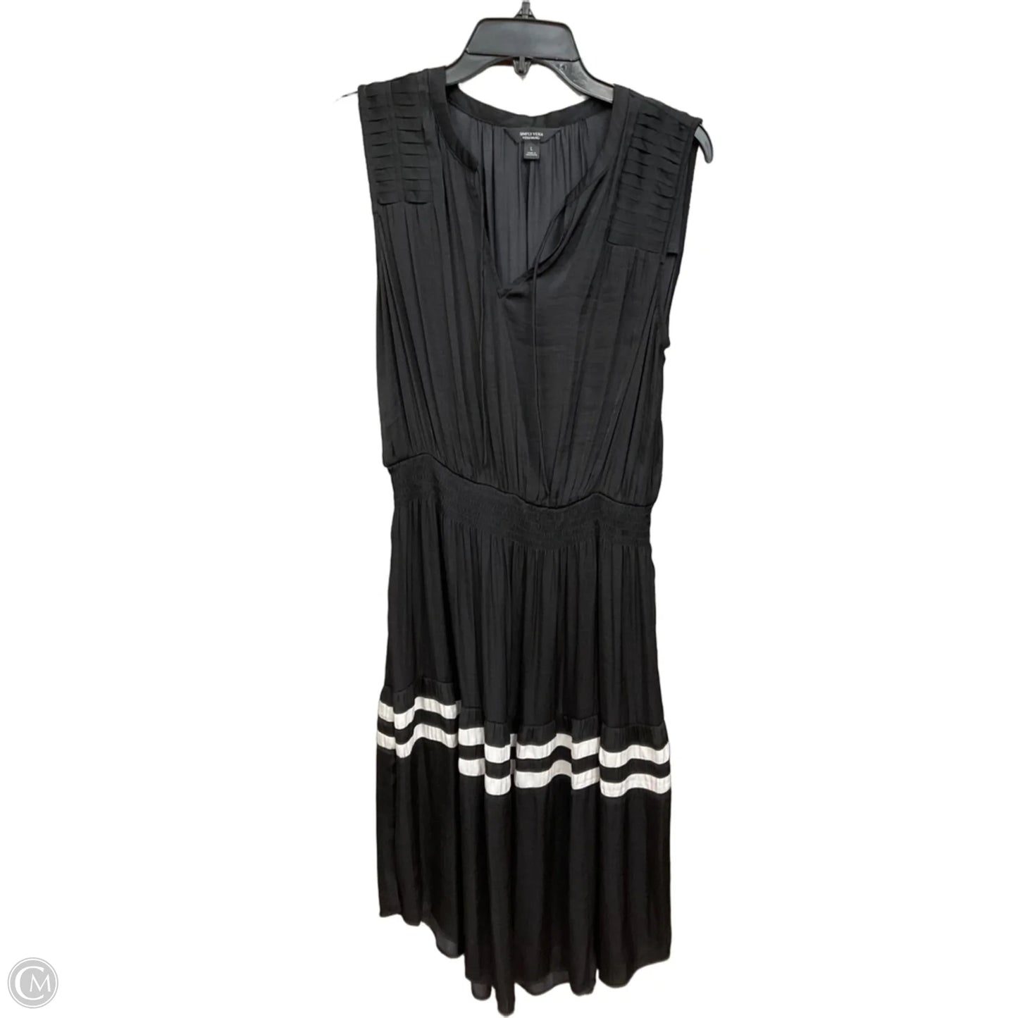 Dress Casual Short By Simply Vera In Black, Size: L