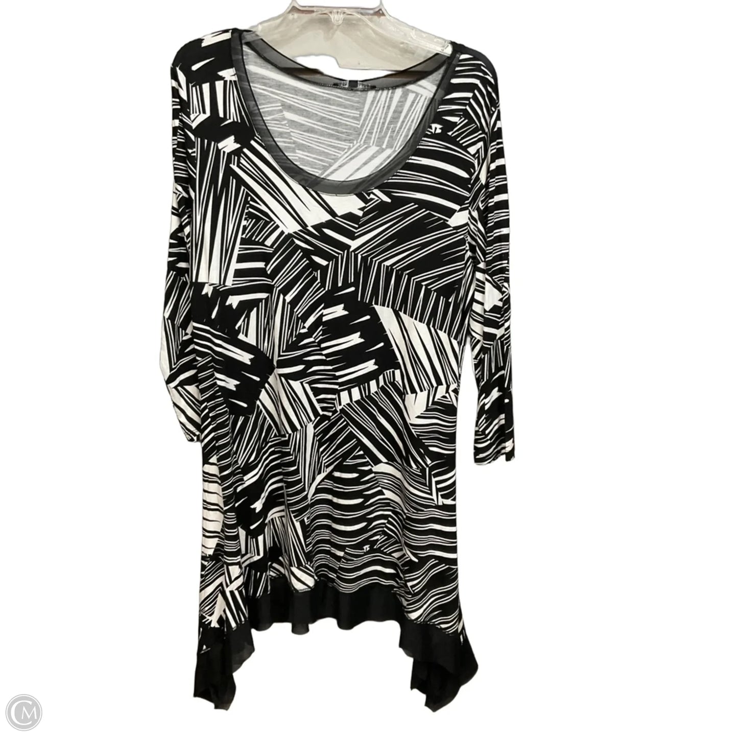 Top 3/4 Sleeve By Cable And Gauge In Black, Size: Xl