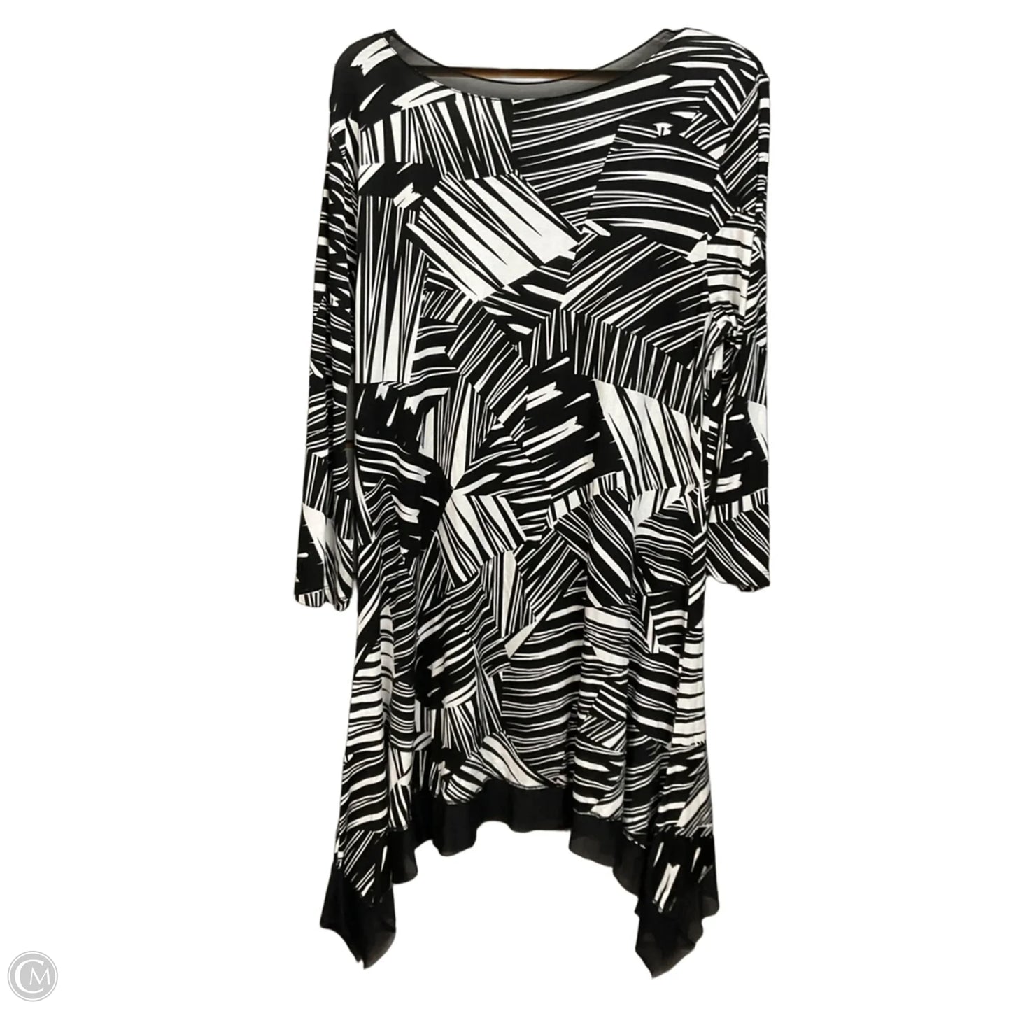 Top 3/4 Sleeve By Cable And Gauge In Black, Size: Xl
