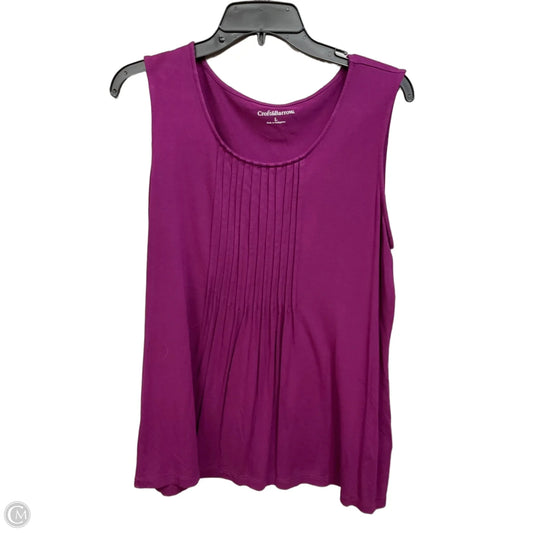 Top Sleeveless By Croft And Barrow In Purple, Size: L