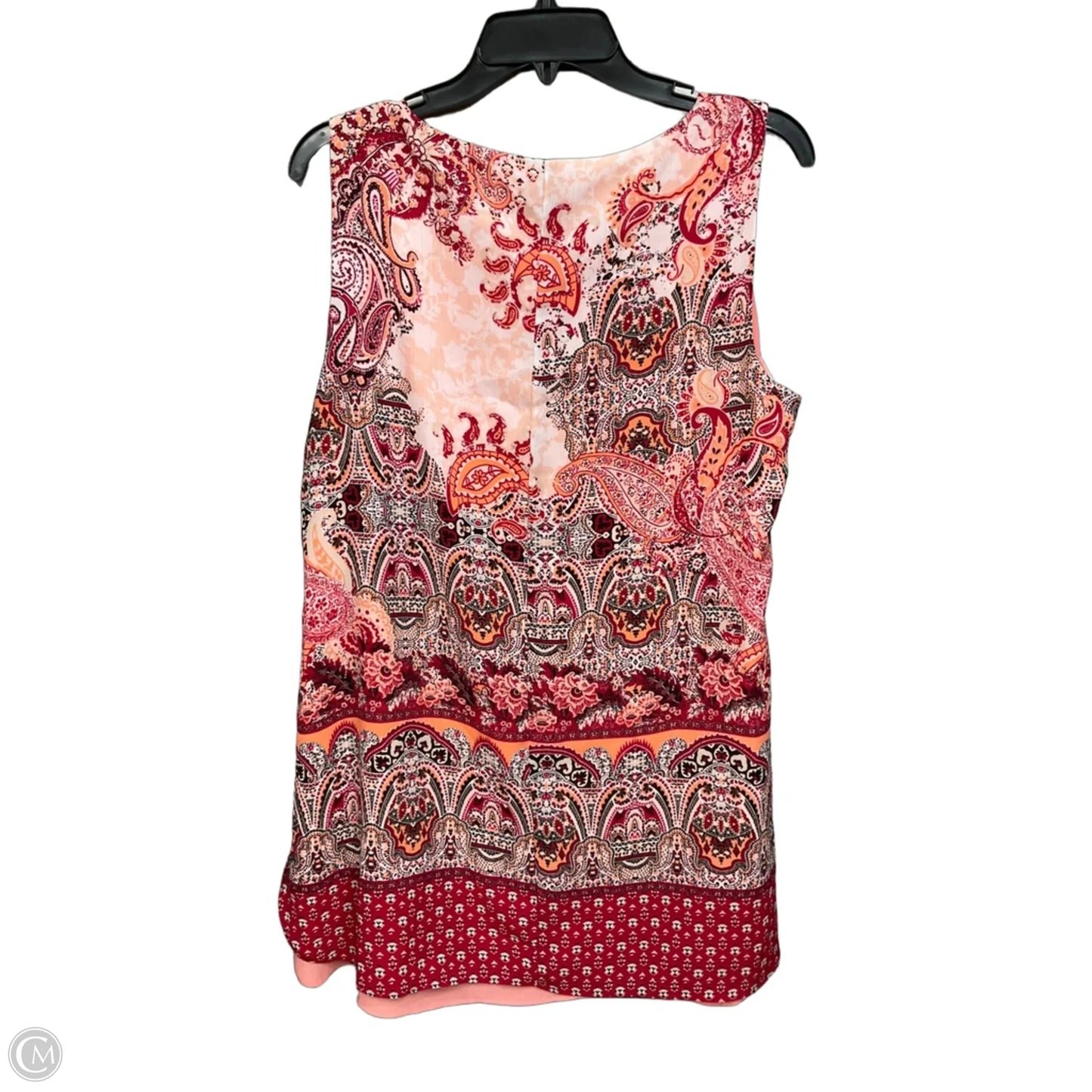 Top Sleeveless By Dana Buchman In Paisley Print, Size: L