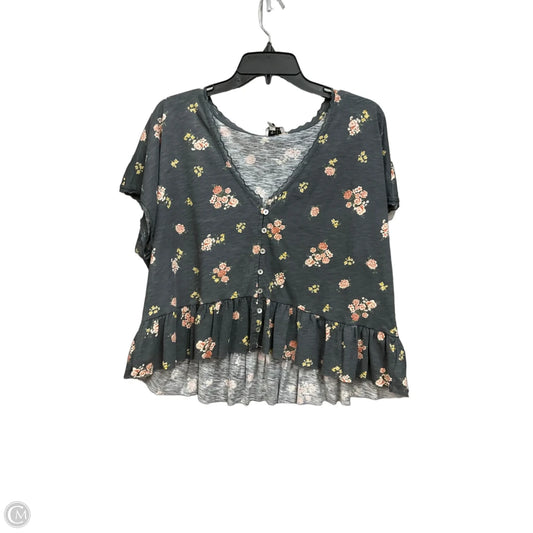 Top 2pc 3/4 Sleeve By True Craft In Floral Print, Size: L
