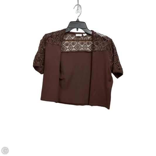 Top Short Sleeve By Cato In Brown, Size: M