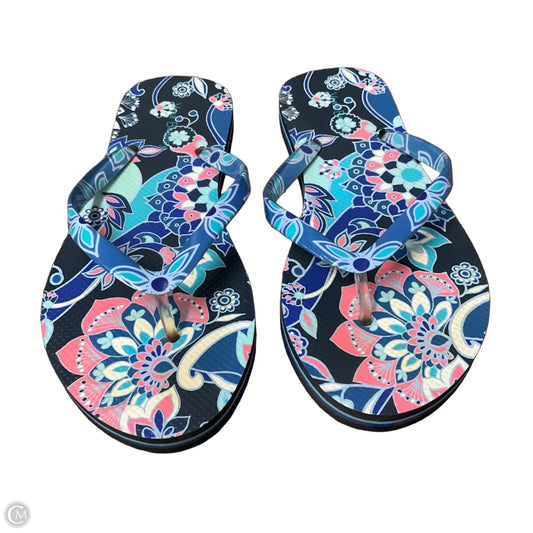 Sandals Flip Flops By Vera Bradley In Blue, Size: 7