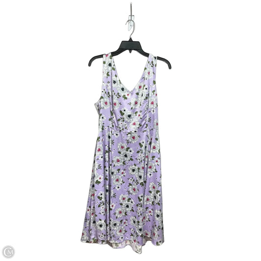 Dress Casual Midi By Clothes Mentor In Purple, Size: Xl