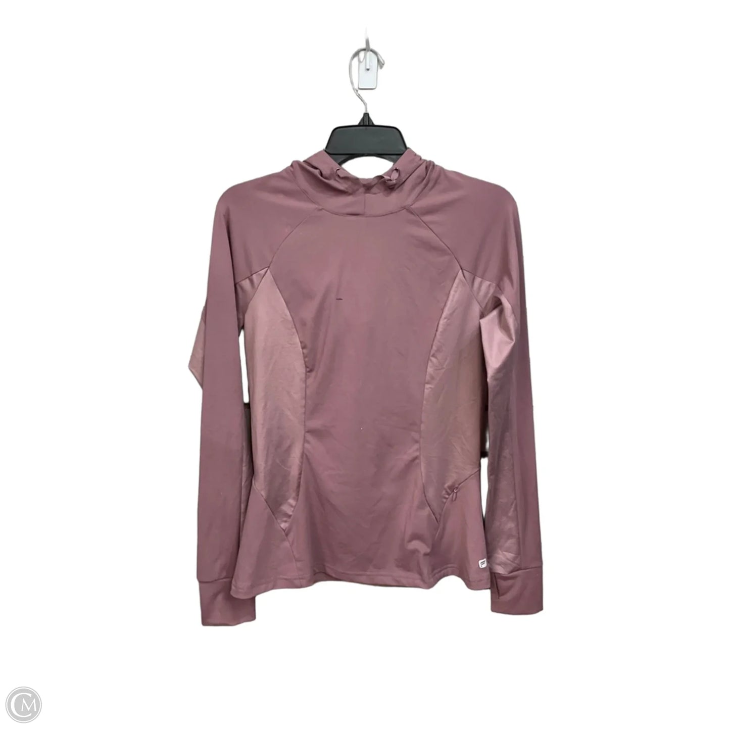 Athletic Top Long Sleeve Hoodie By Fabletics In Mauve, Size: S