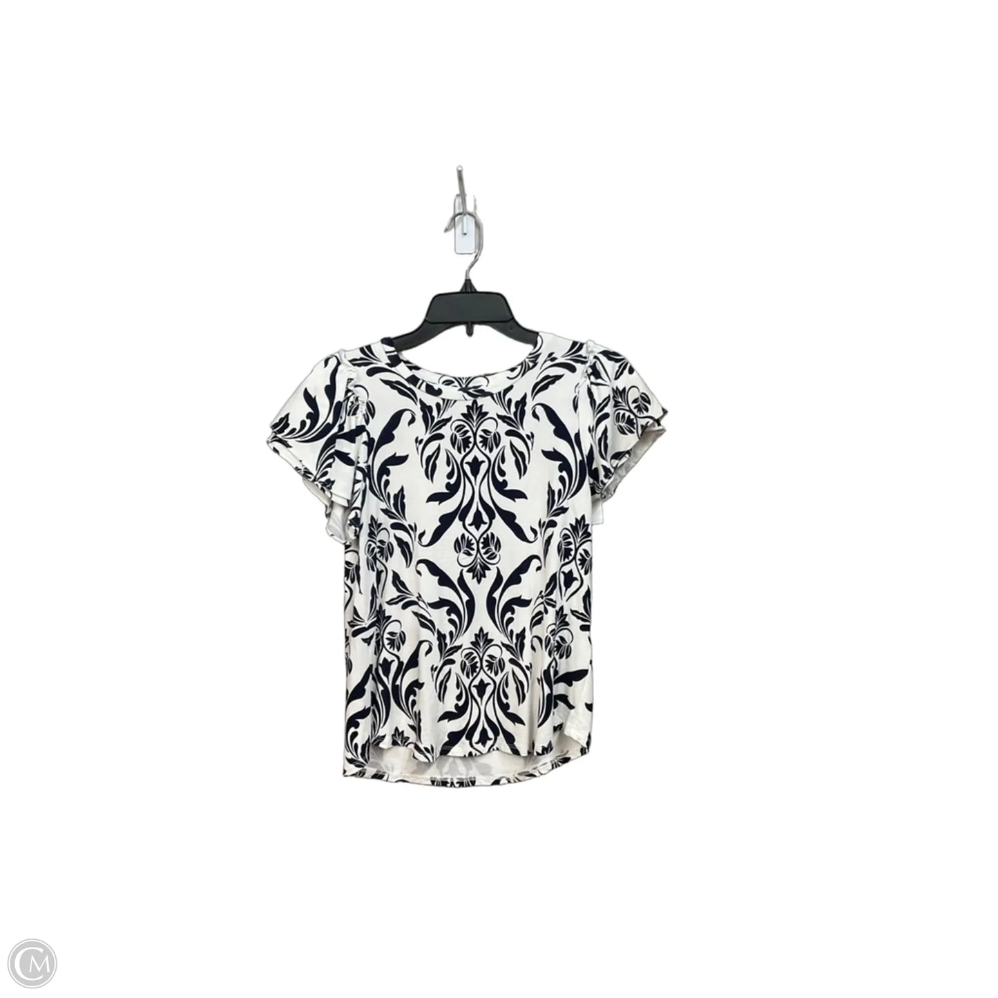 Top Short Sleeve By Chicos In White, Size: Xs