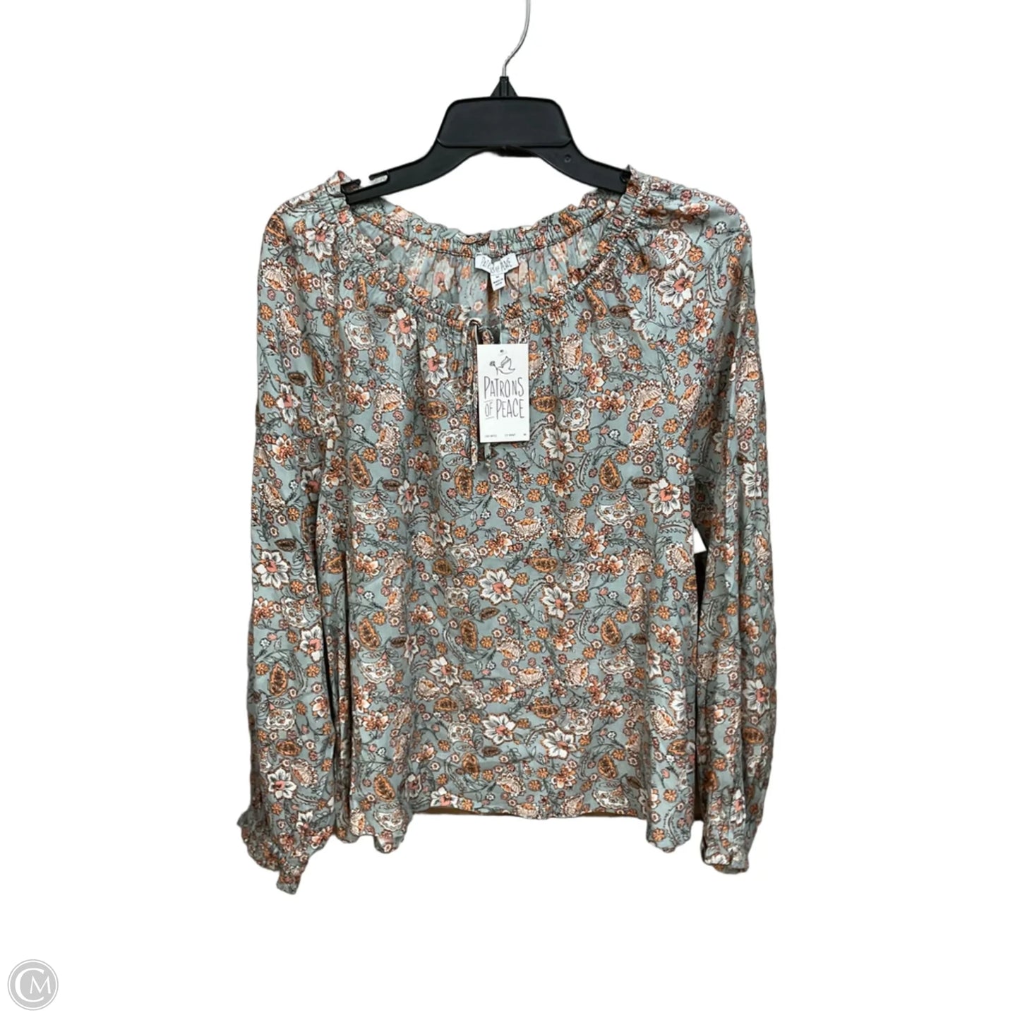 Top Long Sleeve By Patrons Of Peace In Green, Size: M