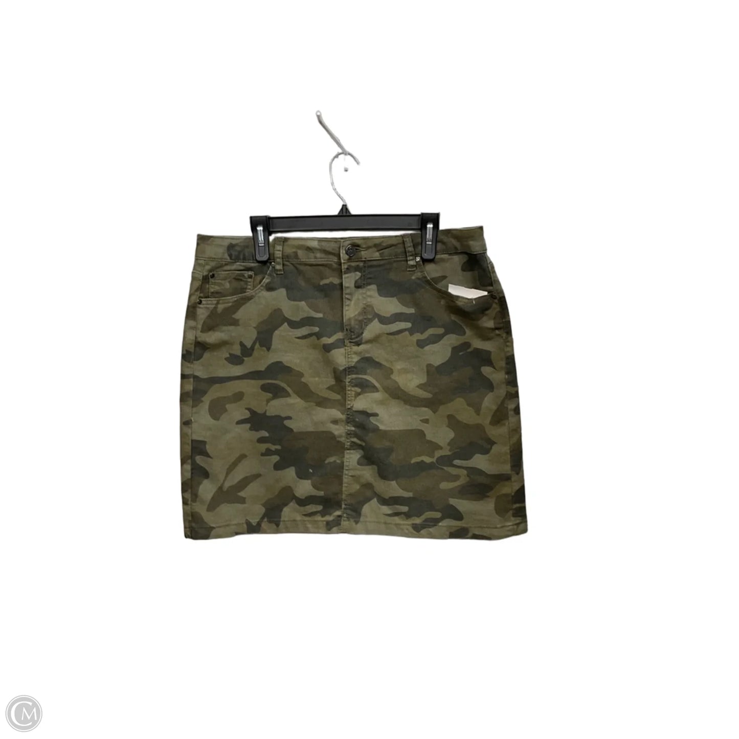 Skirt Mini & Short By Earl Jean In Camouflage Print, Size: 16