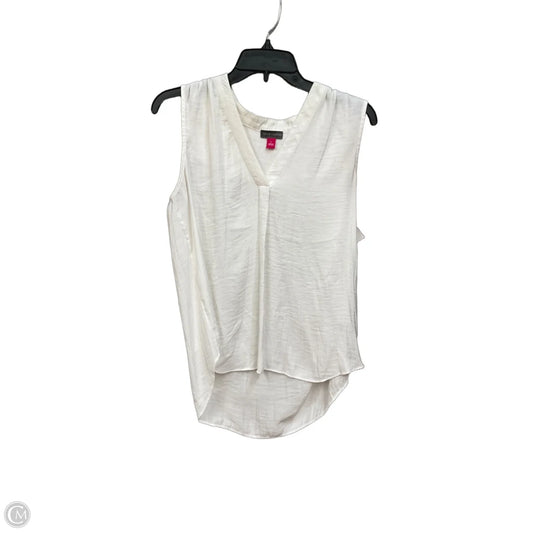 Blouse Sleeveless By Vince Camuto In White, Size: L