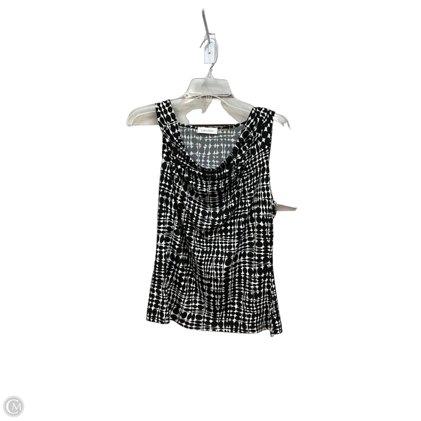 Blouse Sleeveless By Calvin Klein In Black, Size: L