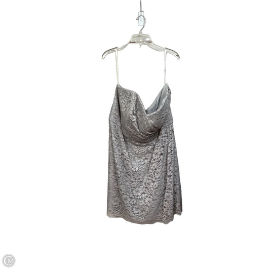 Dress Party Short By Clothes Mentor In Grey, Size: 3x