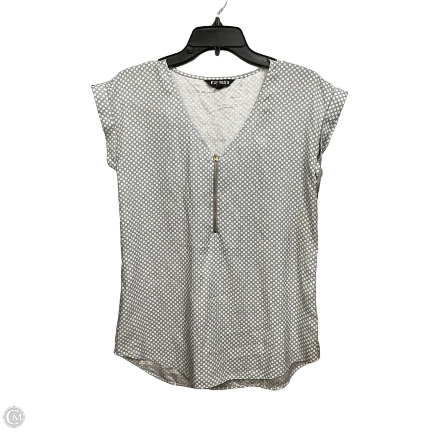 Blouse Sleeveless By Express In Grey, Size: S