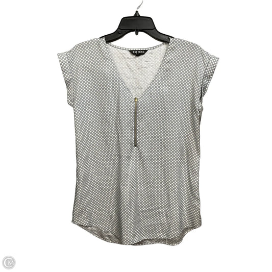 Blouse Sleeveless By Express In Grey, Size: S