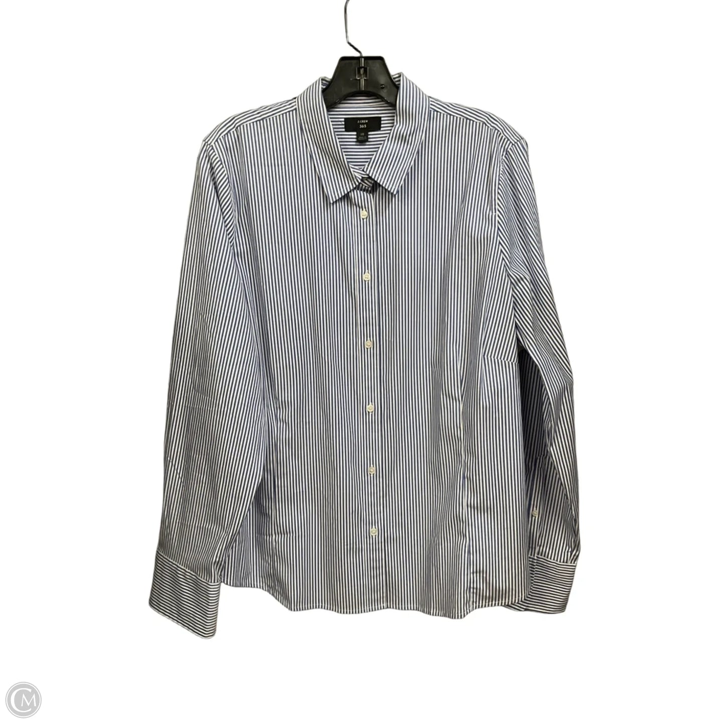 Blouse Long Sleeve By J. Crew In Striped Pattern, Size: Xxl