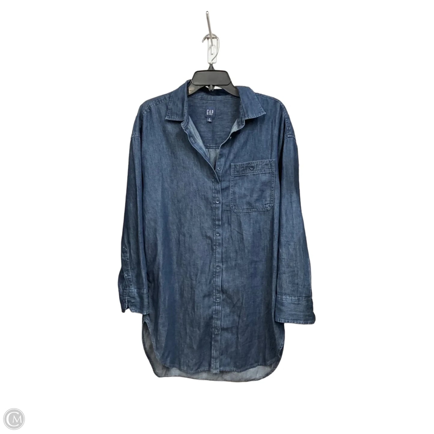 Dress Casual Short By Gap In Blue Denim, Size: S
