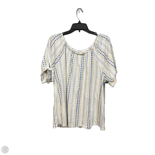 Top Short Sleeve By Style And Company In White, Size: 2x
