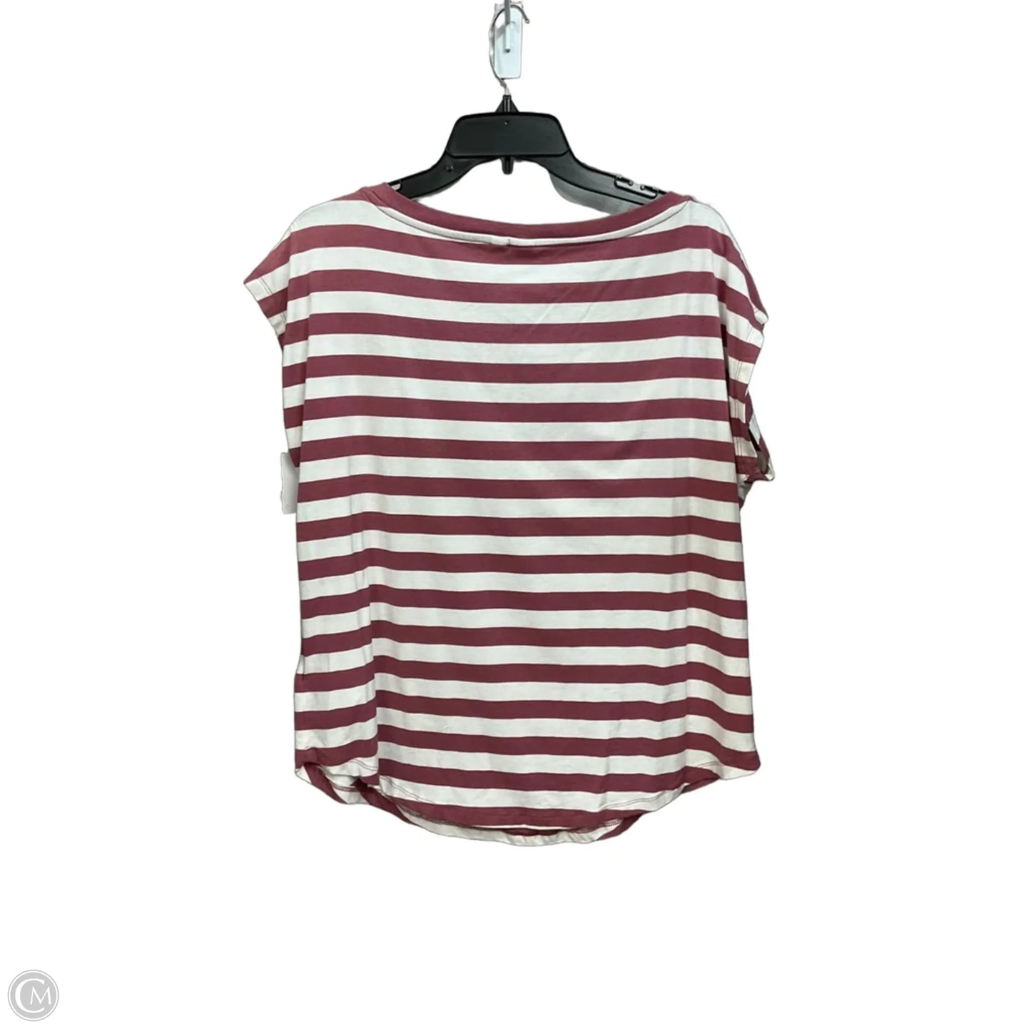 Top Short Sleeve By Gap In Striped Pattern, Size: M