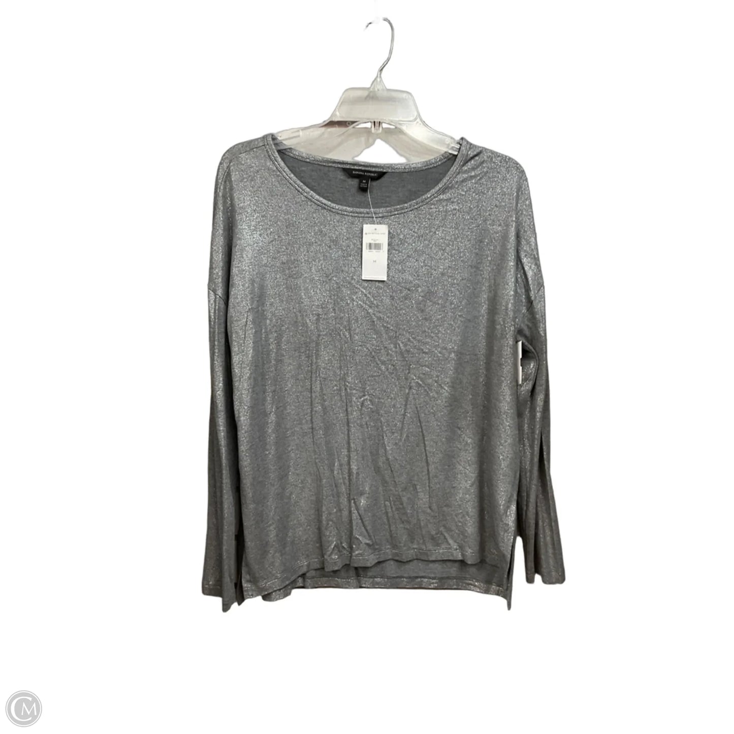 Top Long Sleeve By Banana Republic In Grey, Size: M