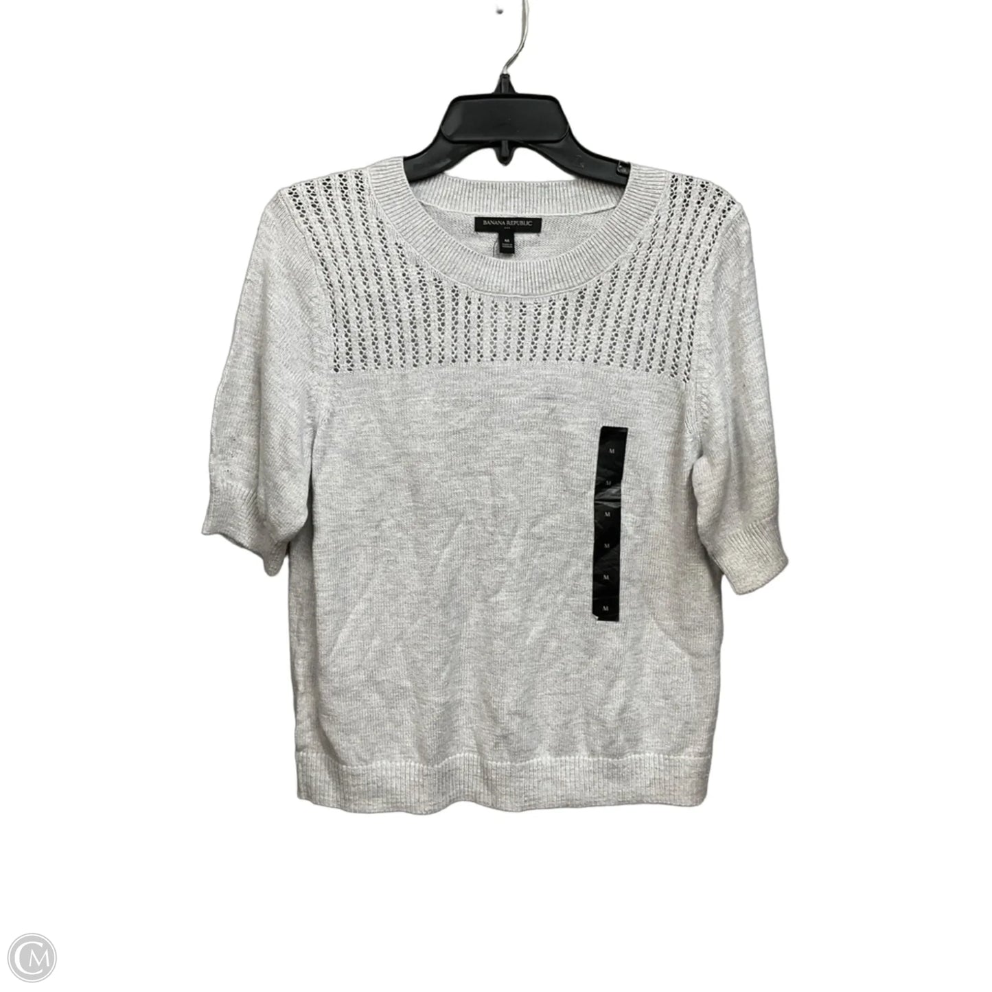 Top Short Sleeve By Banana Republic In Grey, Size: M