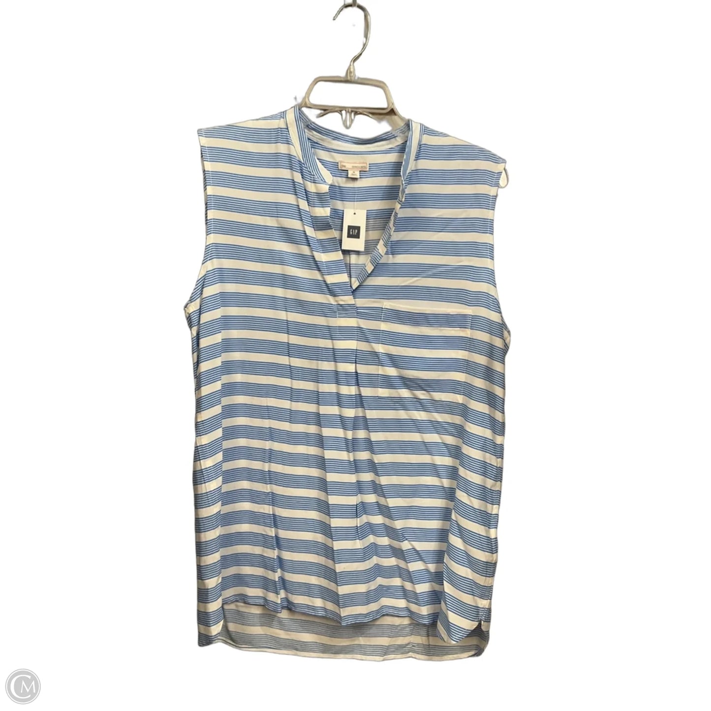 Top Sleeveless By Gap In Blue, Size: M