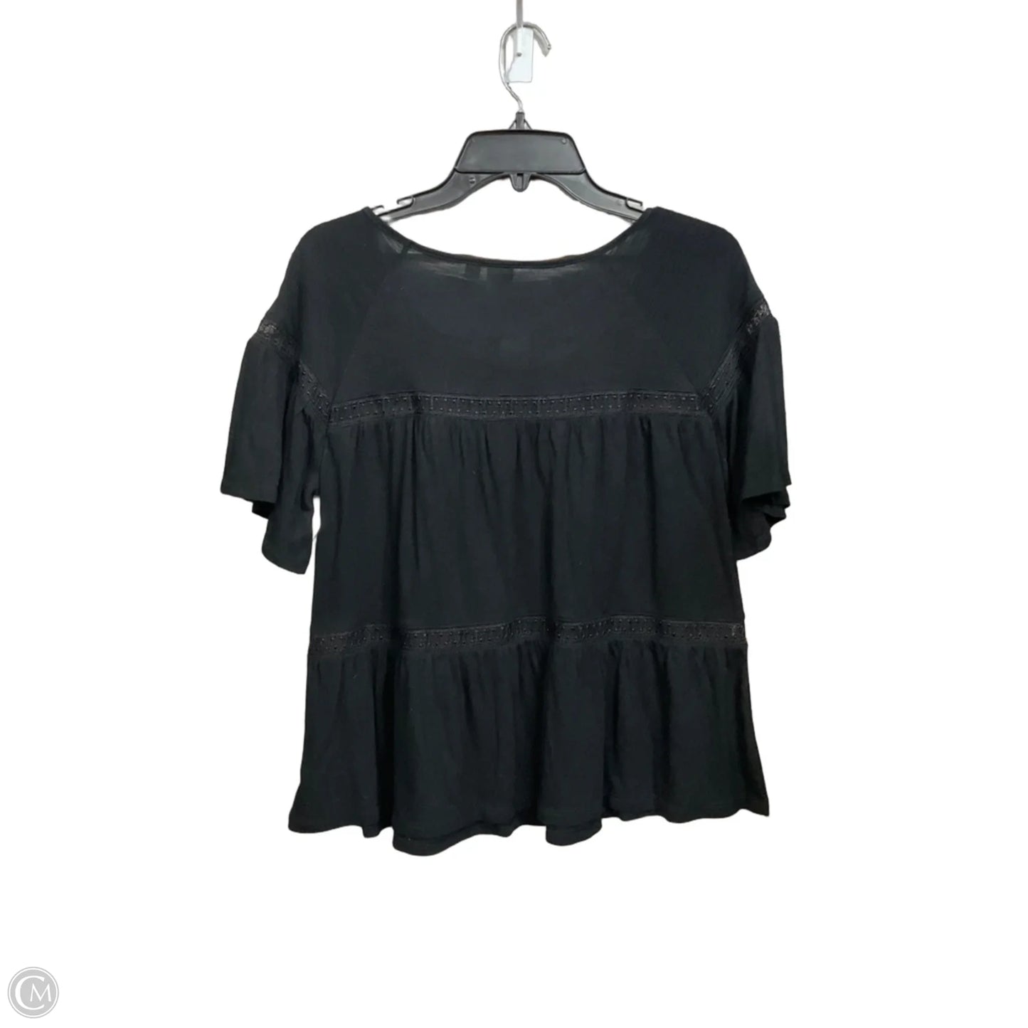 Top Short Sleeve By Gap In Black, Size: M