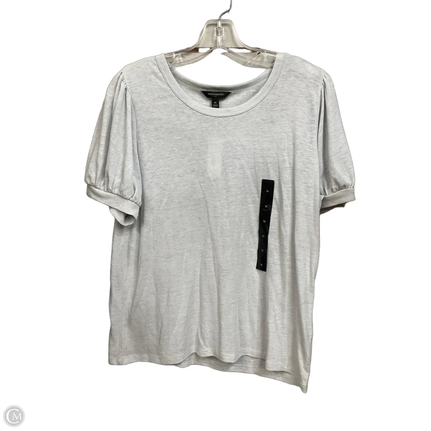 Top Short Sleeve By Banana Republic In Grey, Size: M
