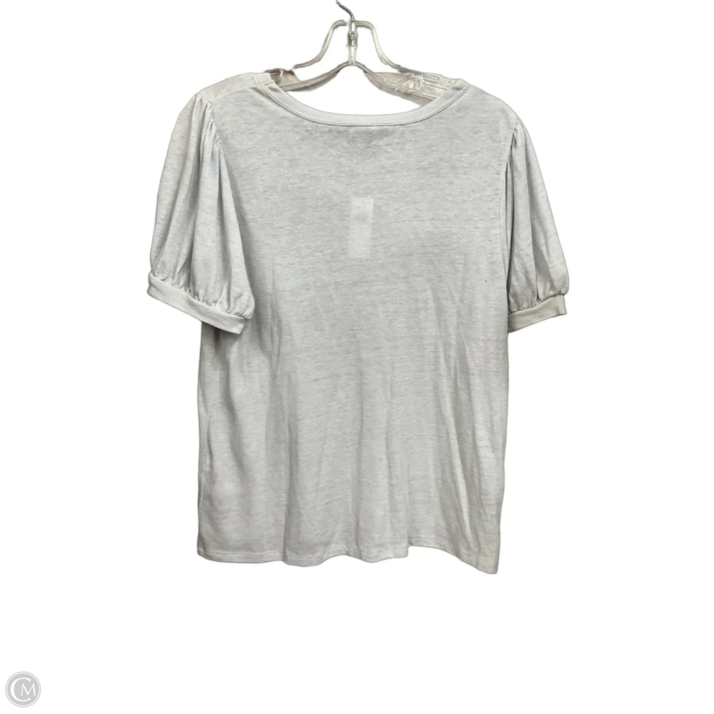 Top Short Sleeve By Banana Republic In Grey, Size: M