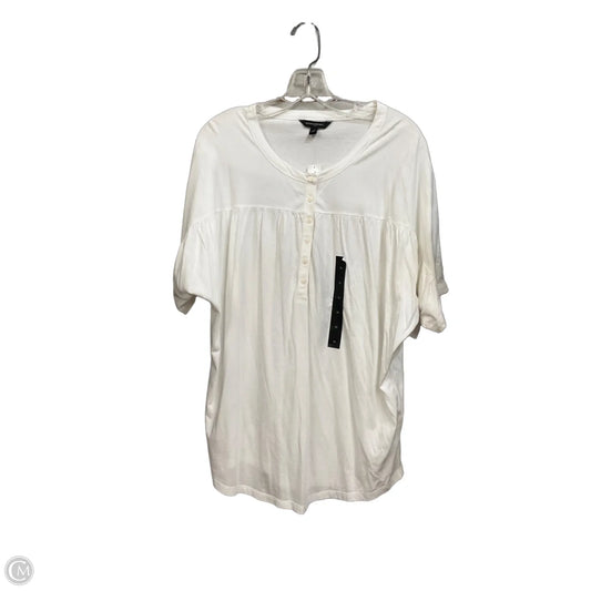Top Short Sleeve By Banana Republic In White, Size: M