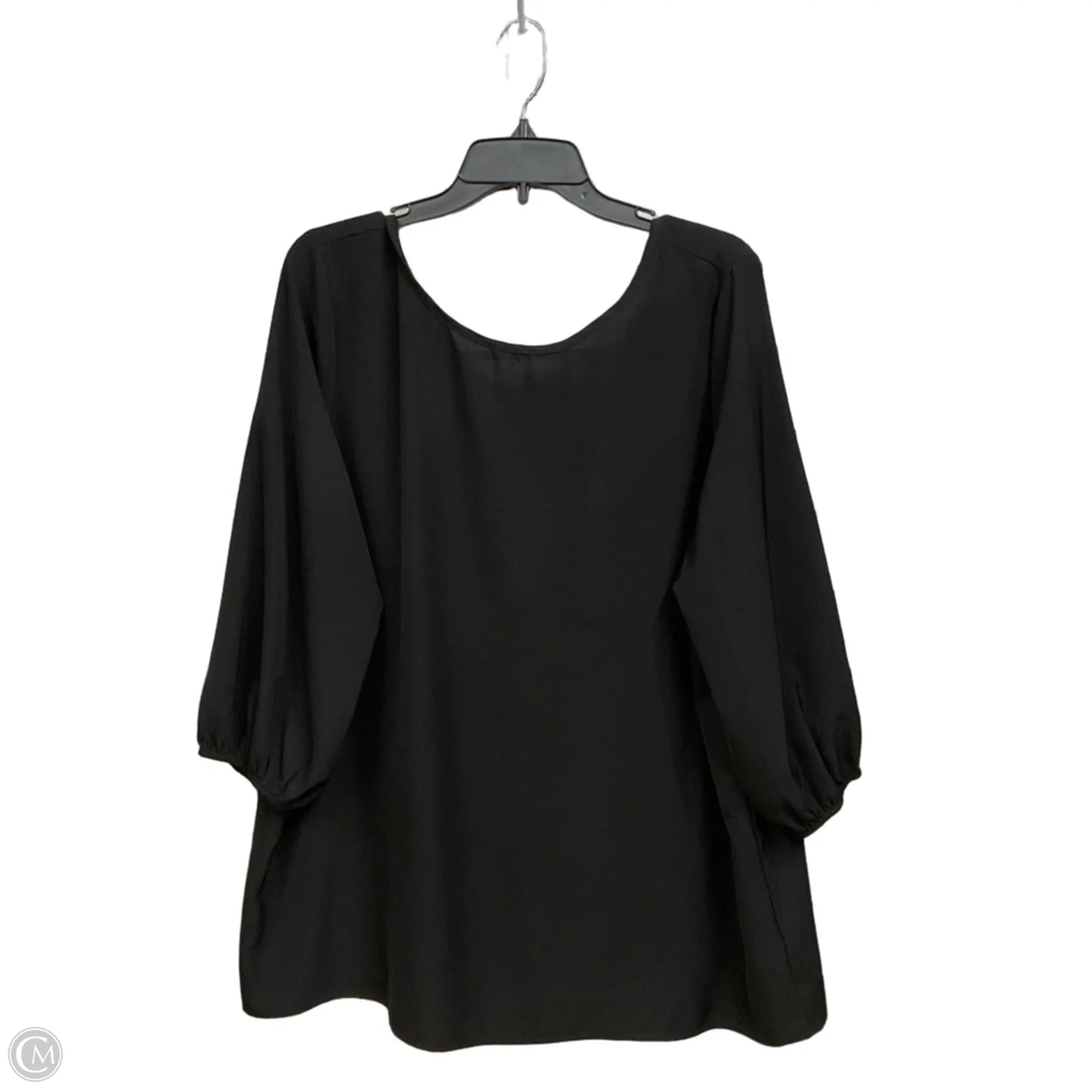 Blouse Long Sleeve By Chicsoul In Black, Size: 2x