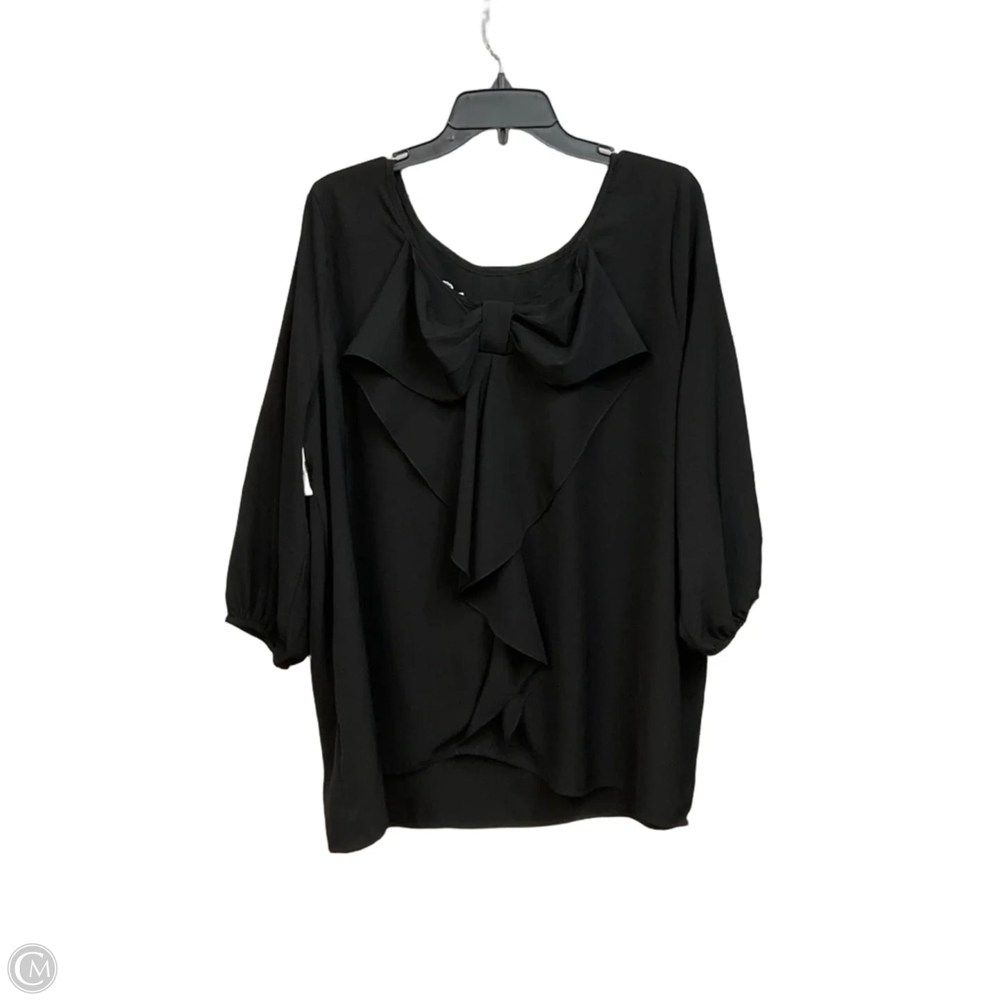 Blouse Long Sleeve By Chicsoul In Black, Size: 2x