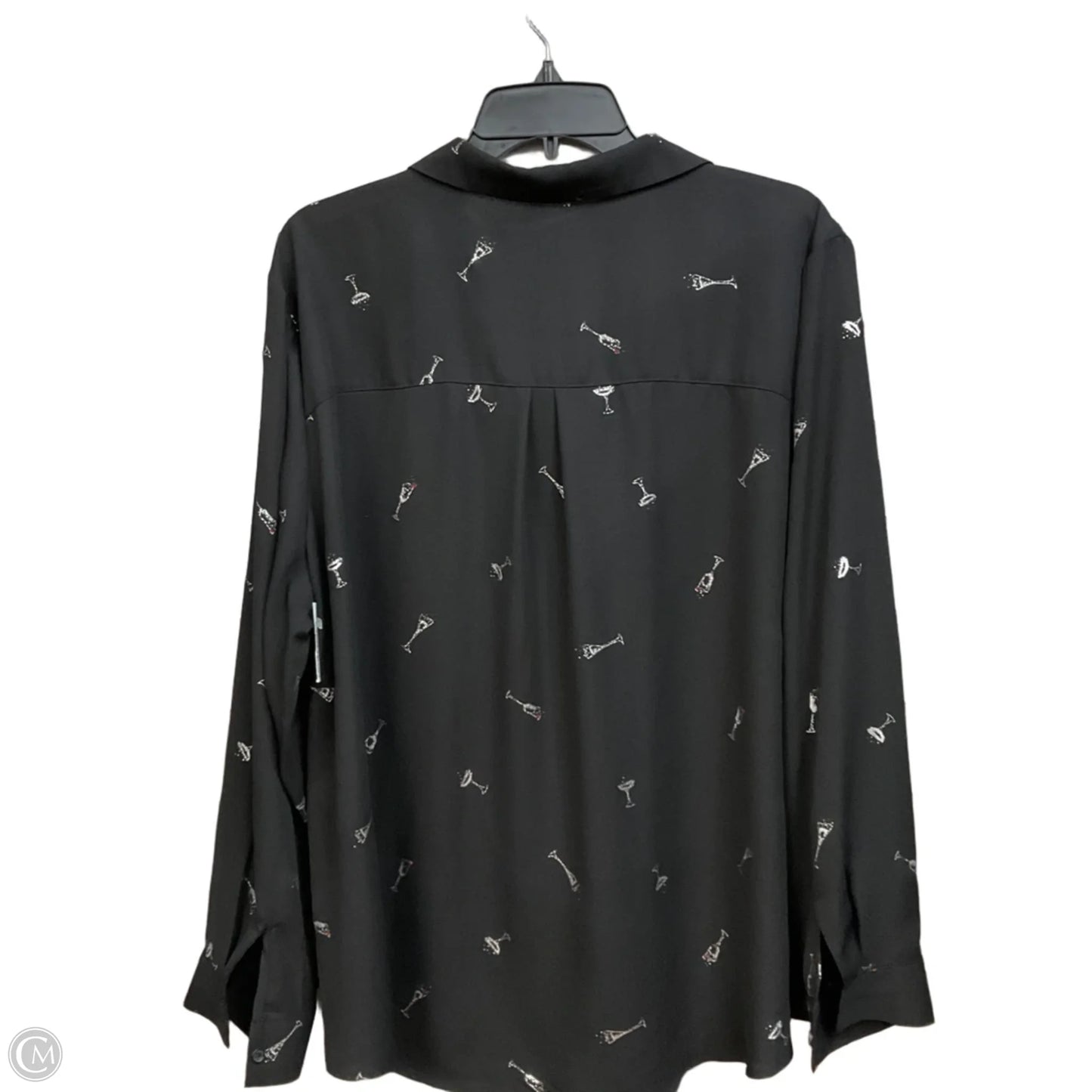 Blouse Long Sleeve By Maurices In Black, Size: 2x