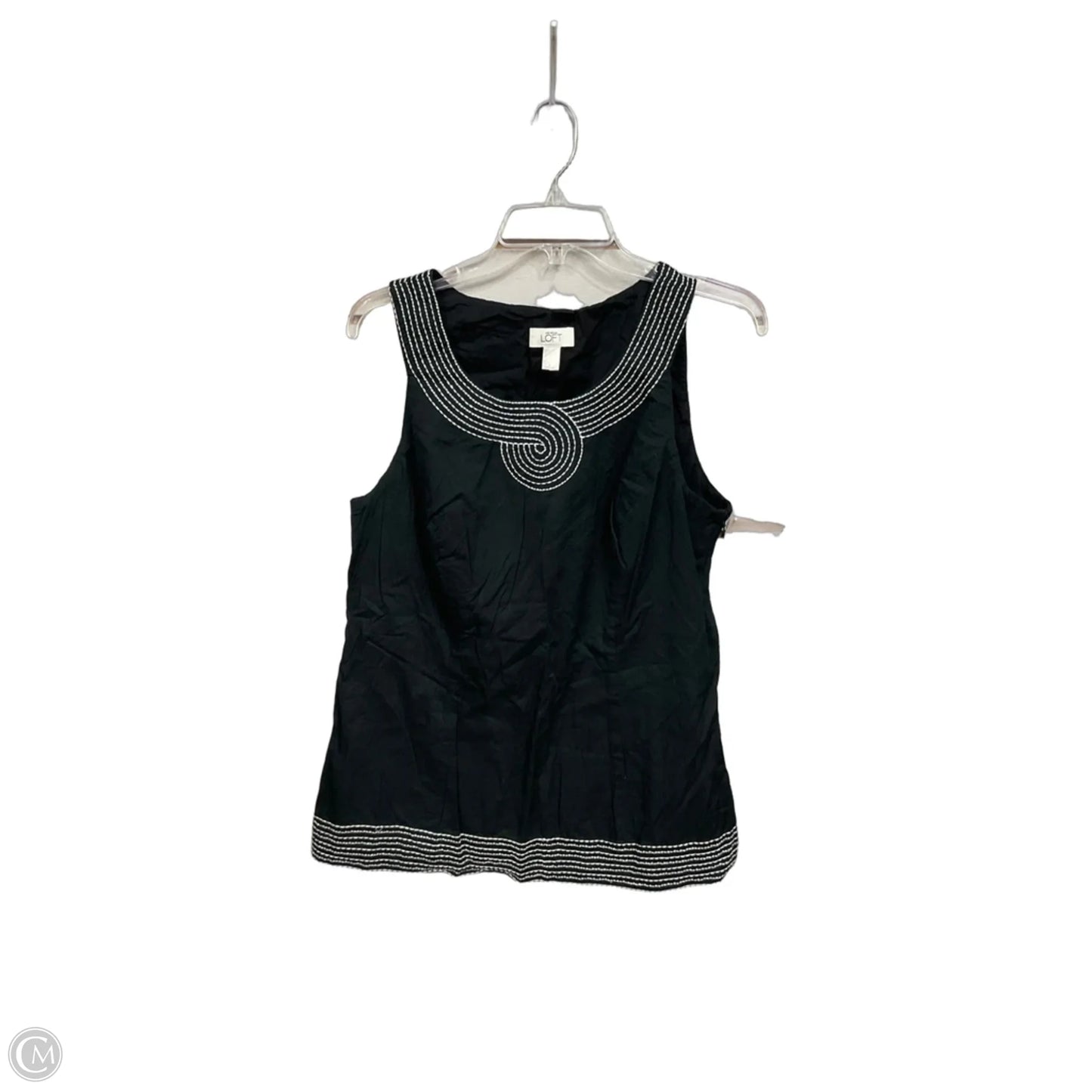 Top Sleeveless By Ann Taylor In Black, Size: L