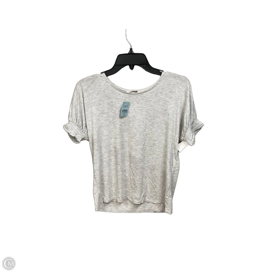 Top Short Sleeve Basic By Loft In Grey, Size: Xxsp