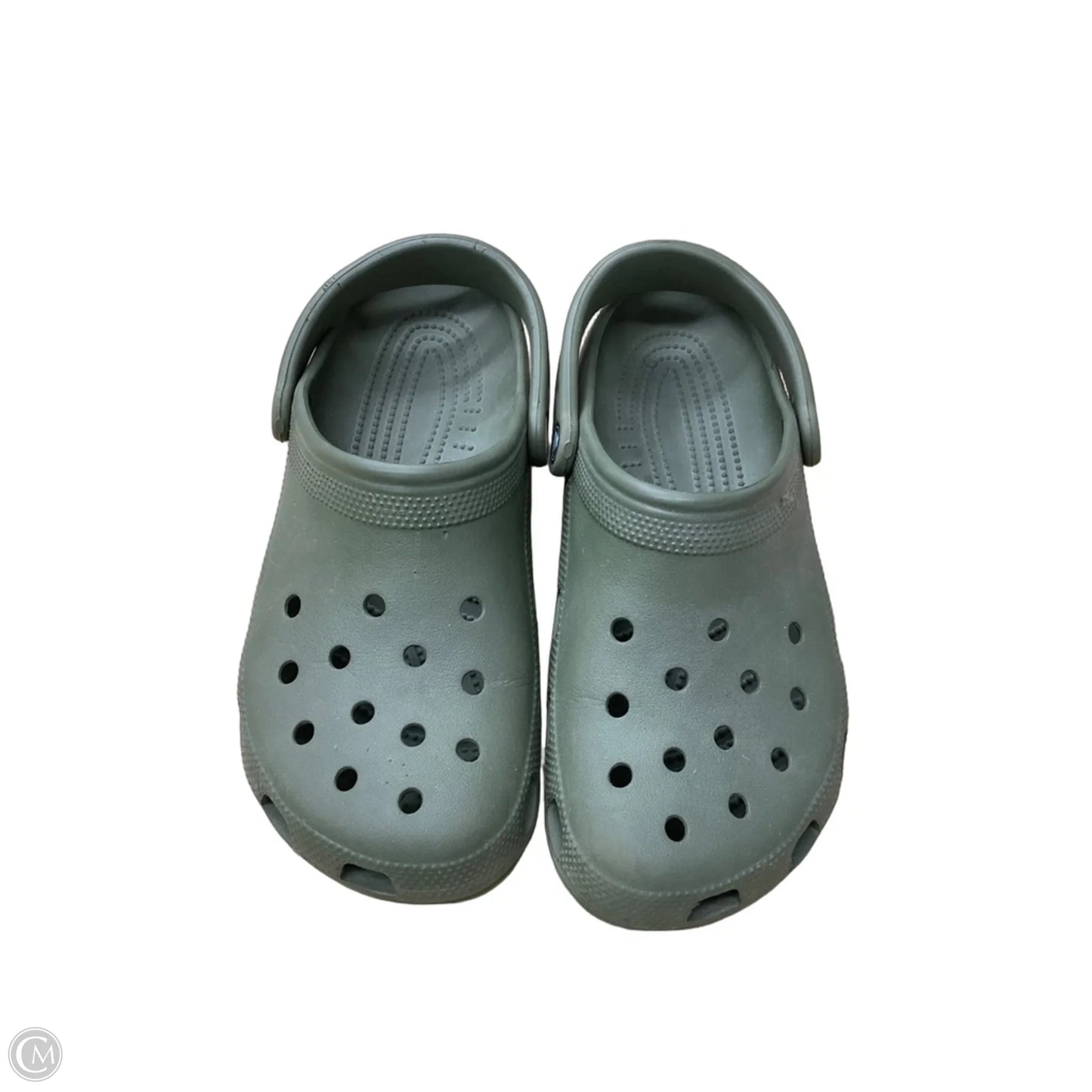 Sandals Flats By Crocs In Green, Size: 9