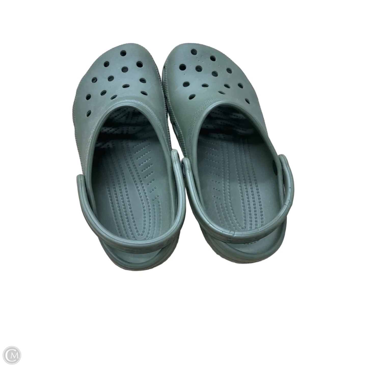 Sandals Flats By Crocs In Green, Size: 9