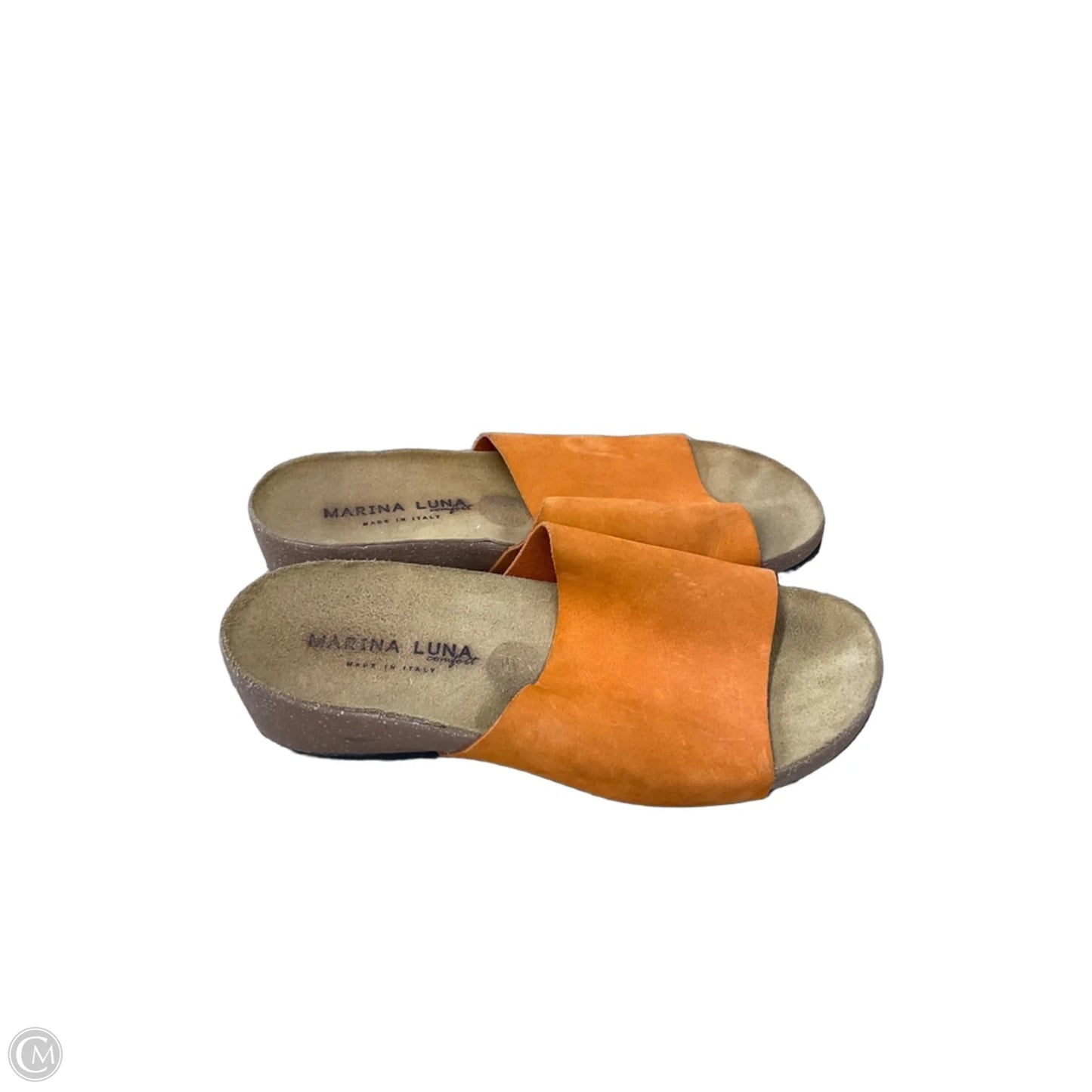 Sandals Flats By Clothes Mentor In Orange, Size: 7.5