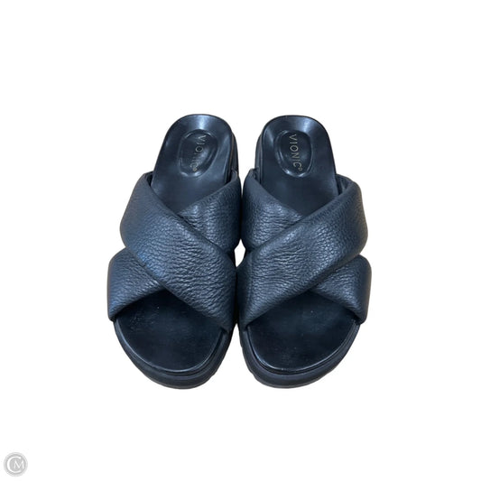 Sandals Flats By Vionic In Black, Size: 9