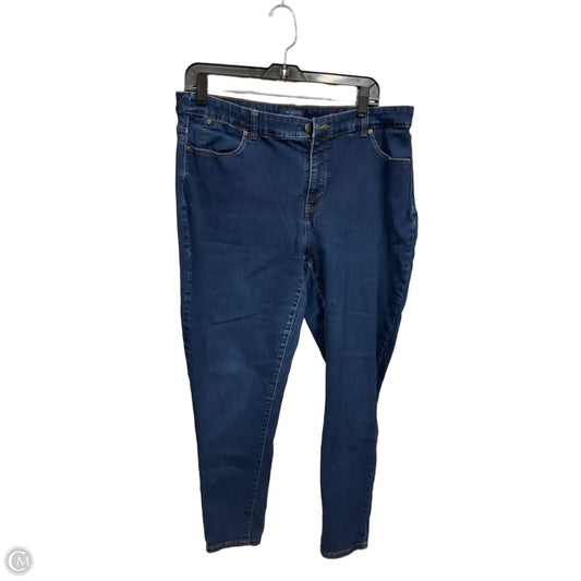 Jeans Skinny By Talbots In Blue Denim, Size: 16