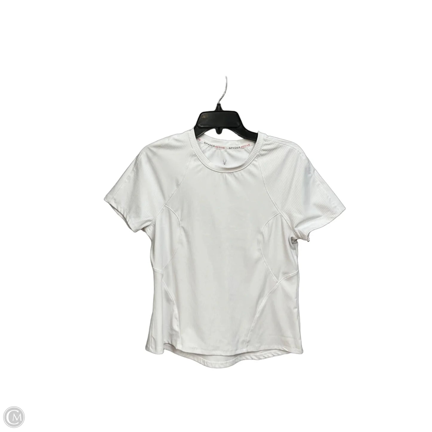 Athletic Top Short Sleeve By Spyder In White, Size: M