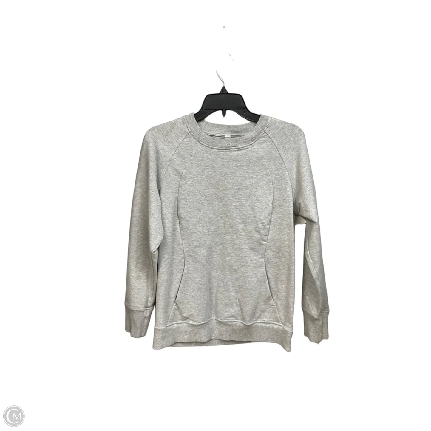 Athletic Sweatshirt Crewneck By Lululemon In Grey, Size: M