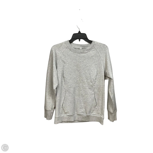 Athletic Sweatshirt Crewneck By Lululemon In Grey, Size: M