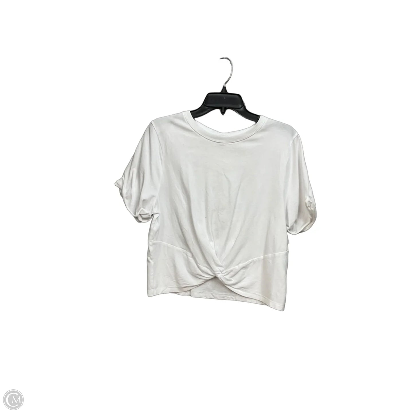 Athletic Top Short Sleeve By Fabletics In White, Size: L